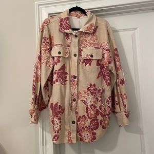 Free People Floral / Hawaiian Shacket / Jacket